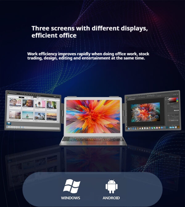 14-inch Dual-screen Portable Monitor Laptop With Wall-mounted External Expansion Screen Dual-screen Portable Screen - Image 12