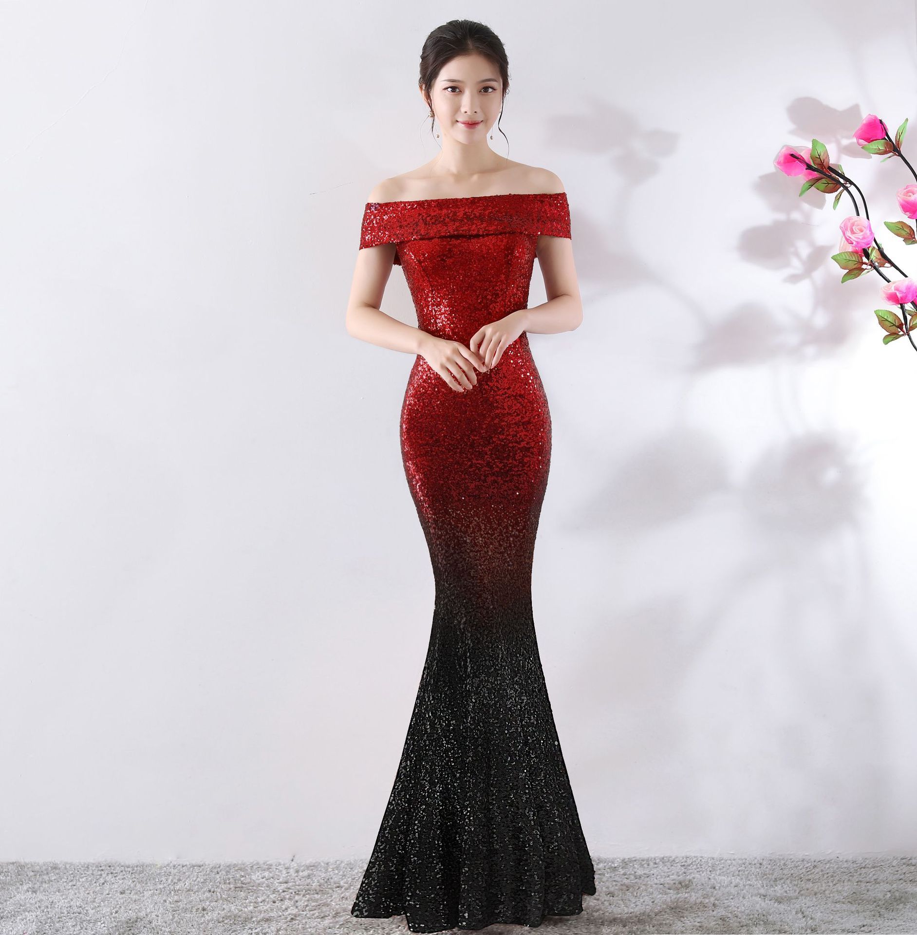 Birthday Party Dress Slimming Host Long Dress - Image 30