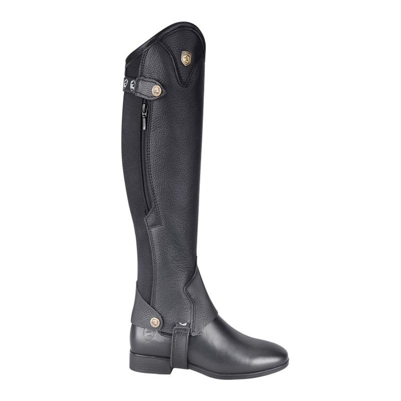 Cowhide Equestrian Chaps High Quality Thick Cowhide Double Zipper Riding Leg Guard Boots - Image 9