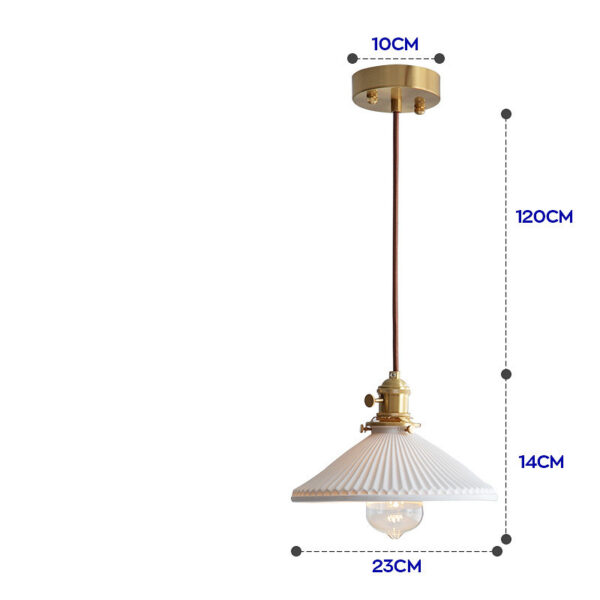 Nordic Japanese Simple Creative Light-transmitting Porcelain Chandelier - Image 12