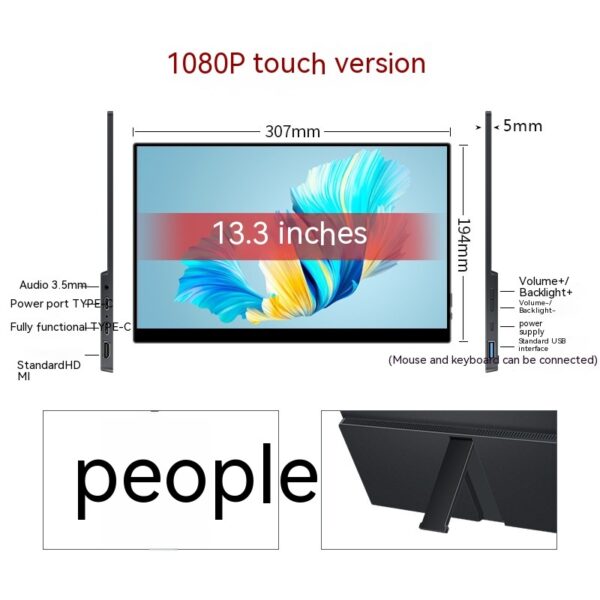 Touch Portable Monitor Mobile Phone Computer Game External Expansion Screen - Image 11