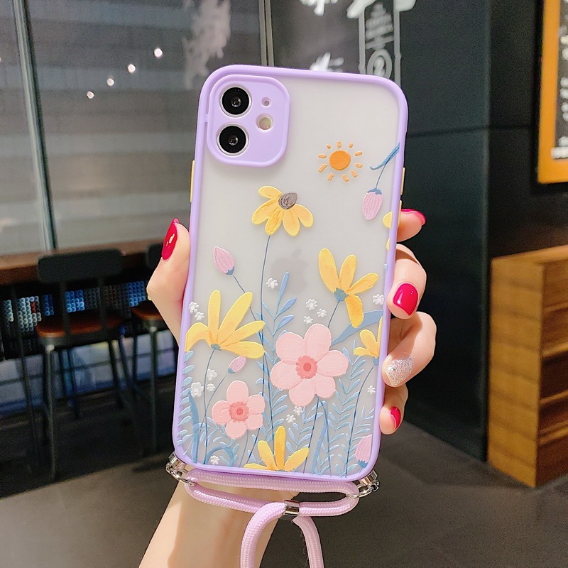 Lavender Floral Lanyard Phone Case Lanyard Phone Case XSMAX Cover - Image 53