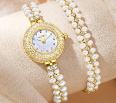 Freshwater Pearl Watch Affordable Luxury Fashion Jewelry Full Diamond Ladies - Image 4