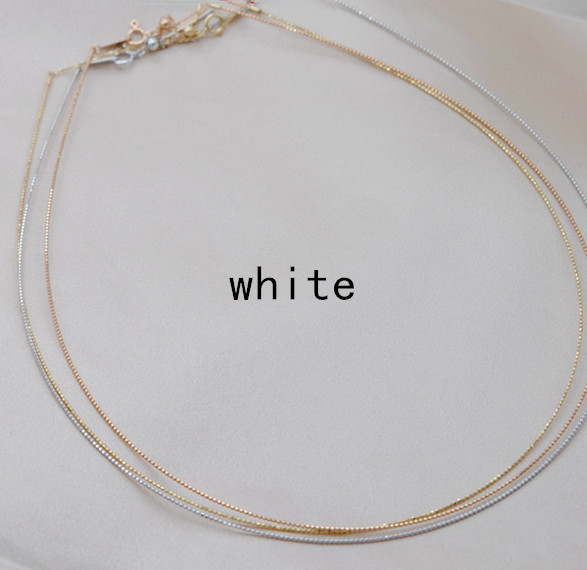 Collar Adjustment Chain 18K Gold Necklace Sleeve Chain Empty Holder DIY Accessories - Image 2