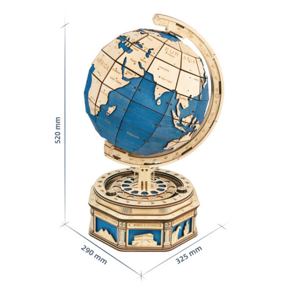 Robotime Globe Earth 567pcs 3D Wooden Puzzle Games Ocean Map Ball Assemble Model Toys Xms Gift for Children Boys Dropshipping - Image 3