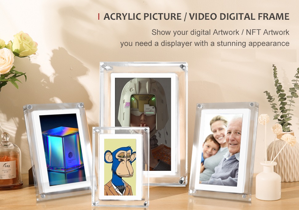 Acrylic Digital Photo Video Frame Battery New - Image 17