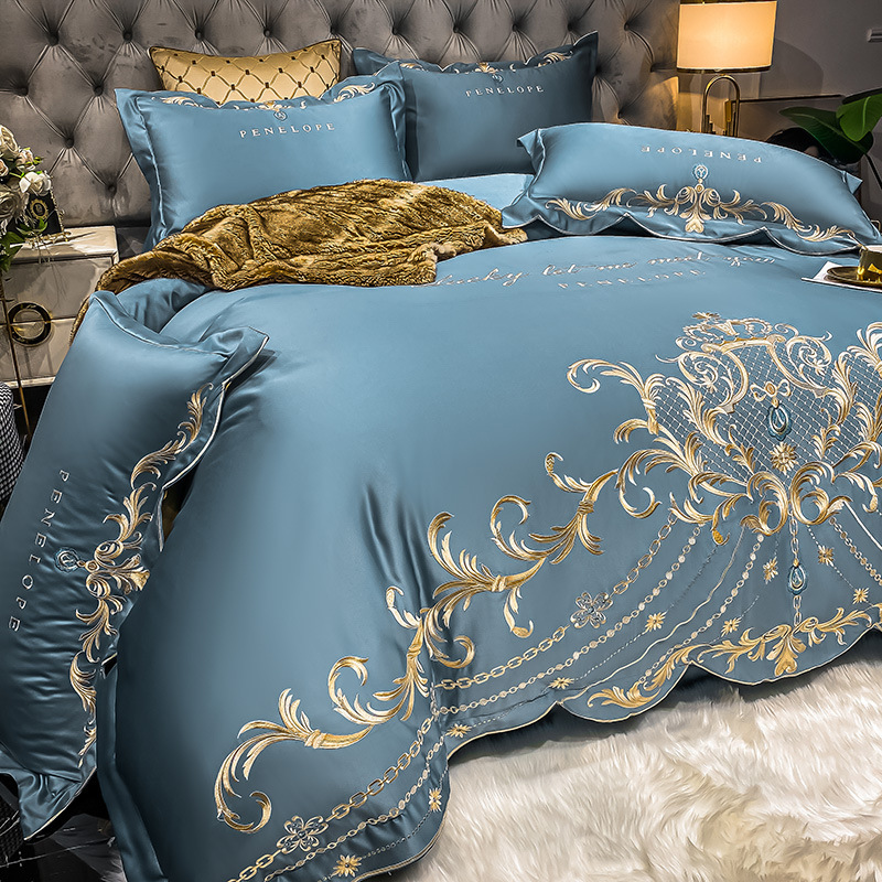 Ice Silk Quilt Sets Bed Sheets Bedding Four-piece Set - Image 28