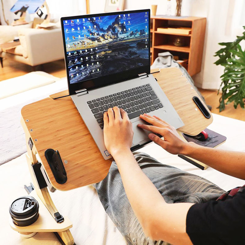 Playing Computer Table Lying On The Bed Wooden Folding Adjustable Angle - Image 1