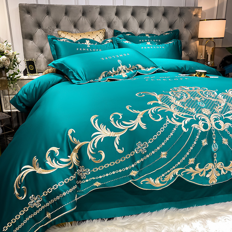 Ice Silk Quilt Sets Bed Sheets Bedding Four-piece Set - Image 41