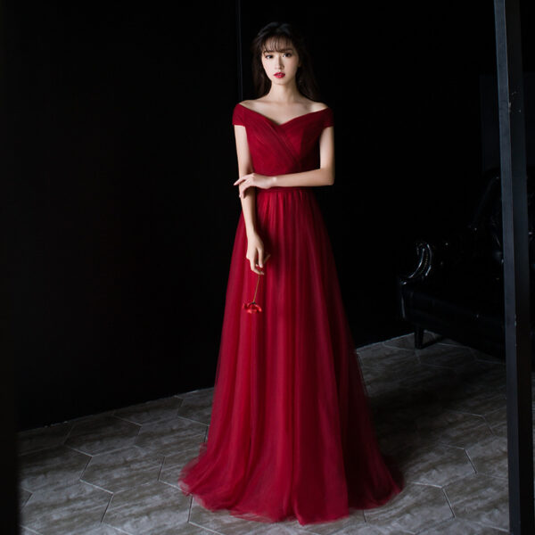 Women's New One-shoulder Slim Long Dress - Image 3
