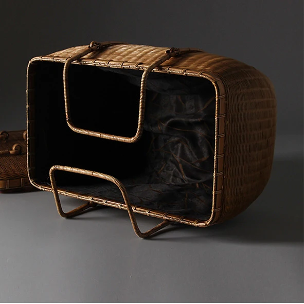 Handmade Bamboo Tea Ceremony Tea Person Carrying Bag Portable - Image 9