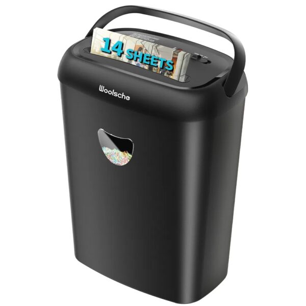 Cross Cut Paper Shredder,High-Performance,14-Sheet Capacity,6.6 Gallon Basket,P-4 Security-Jam Proof Heavy Duty Shredder For Home And Office - Image 6