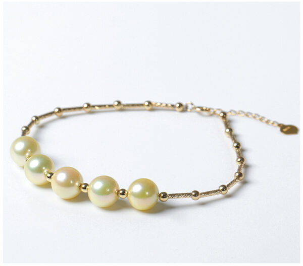 European And American New Light Gold Pearl Bracelet - Image 5
