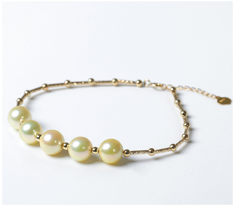 European And American New Light Gold Pearl Bracelet - Image 5