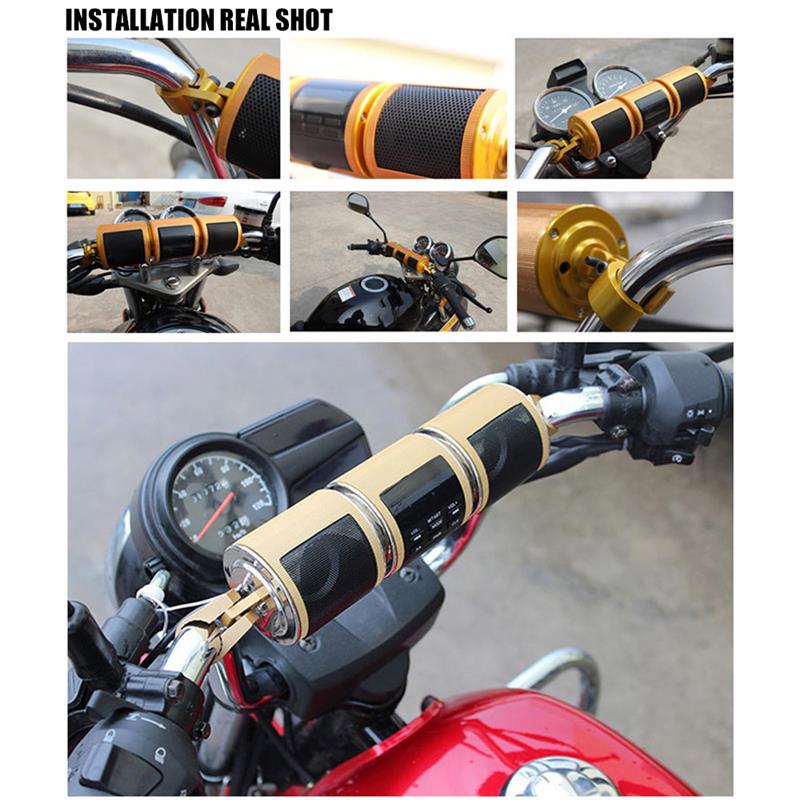 Motorcycle Bluetooth Music Player MP3 Motorcycle Stereo Speaker FM Radio Adjustable LED Screen - Image 9