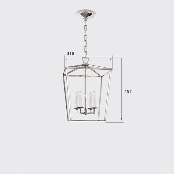 Retro Creativity Of All-copper Gold Foil Restaurant Lamp - Image 4