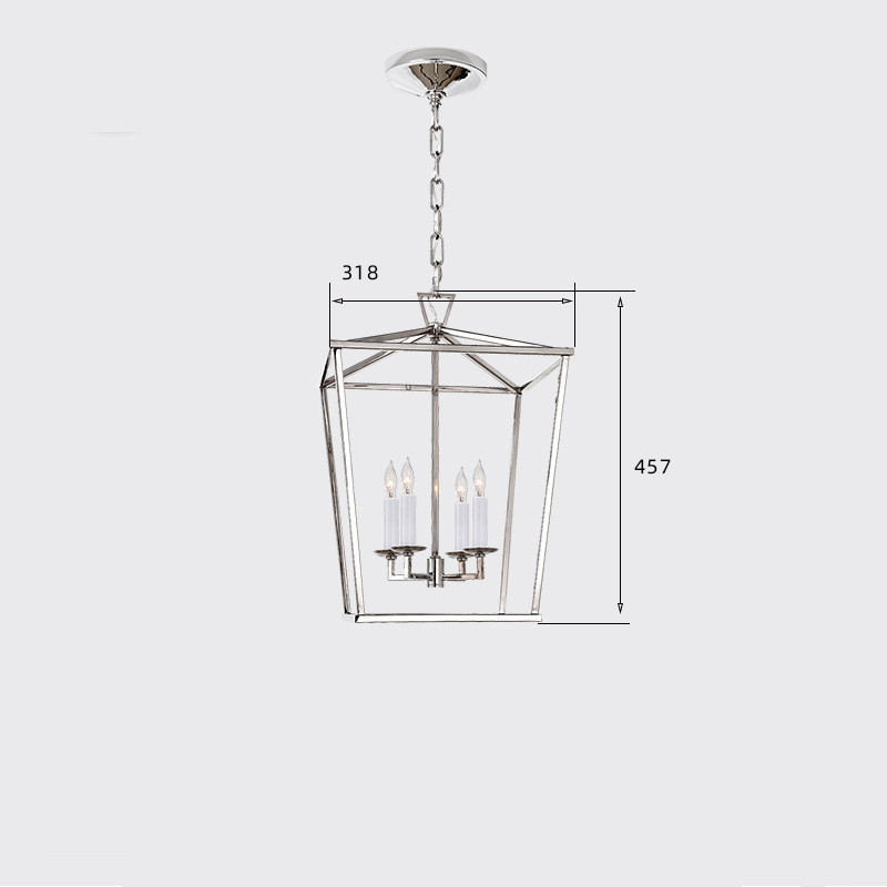 Retro Creativity Of All-copper Gold Foil Restaurant Lamp - Image 4