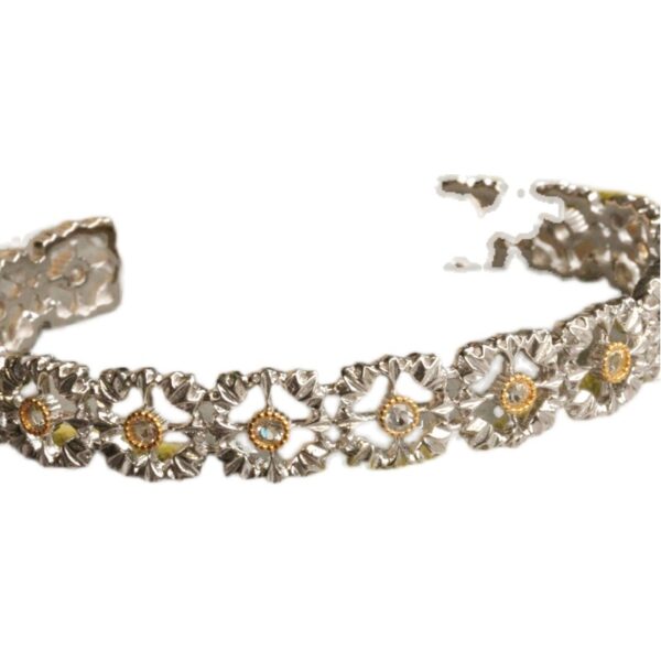 925 Silver Gold Plated Openwork Bracelet - Image 3