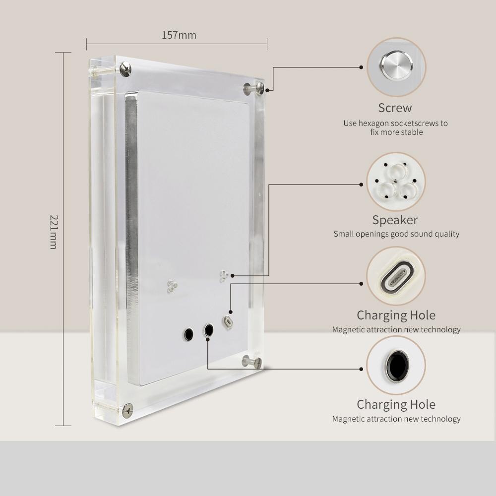Acrylic Digital Photo Video Frame Battery New - Image 7