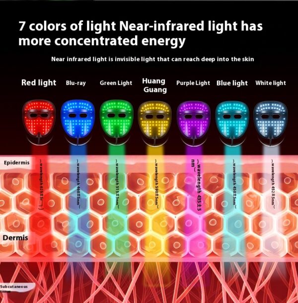 Rechargeable Mask Face LED Color Light Domestic Beauty Apparatus - Image 10