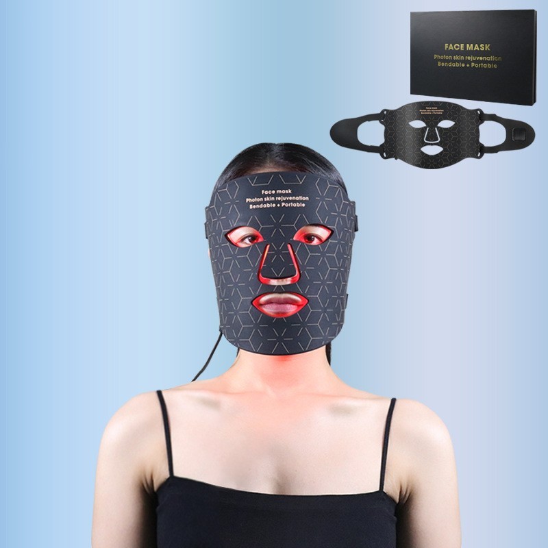 Led Silicone Mask Instrument Photon Rejuvenation Large Row Lamp 7 Color Red Blue Spectrometer