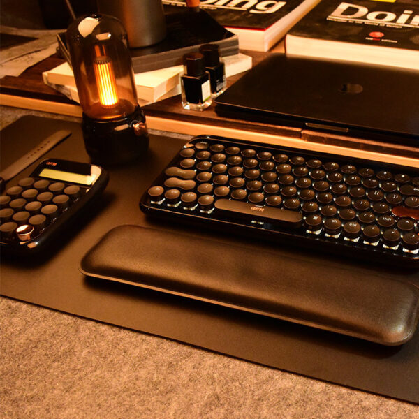 Wireless Office Black Gold Textured Retro Bluetooth Mechanical Keyboard And Mouse Set - Image 6