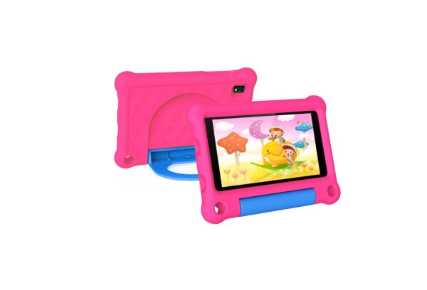 G-tab T7Pro Kids Tablet  7 Inch 1024&600 IPS Screen  Android 14  1.5GHz Quad-core CPU  4GB RAM 2GB &2GB Expansion 64GB ROM 2.4&5GHz WiFi  3000mAh Battery  2MP&2MP Camera-Pink