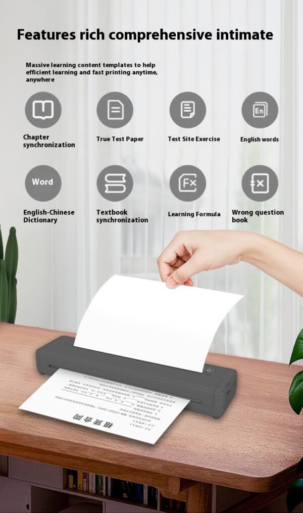 Cross-border A4 Printer Bluetooth Connection Wireless Mobile Phone Computer Office Home Portable Tattoo Printer - Image 23