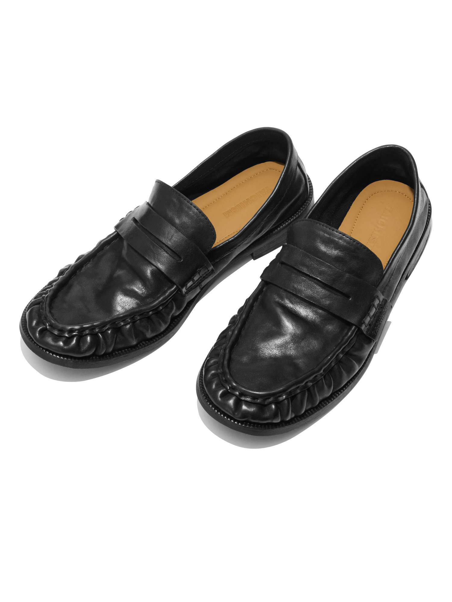 Mapi Neri Soft Crinkled Washed Leather Loafers - Image 4