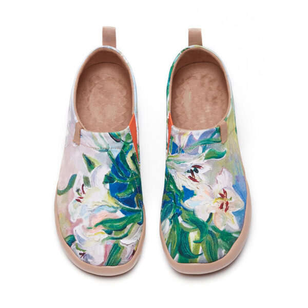 Women's Casual Shoes Painted Walking Slip On Lightweight Loafers Comfortable Canvas Fashion Sneakers - Image 50