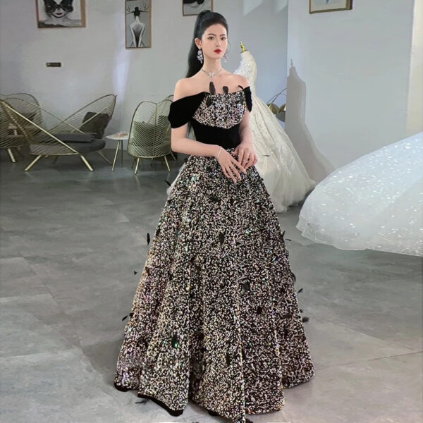 Women's Fashion Temperament Sequins Sheath Dresses - Image 6