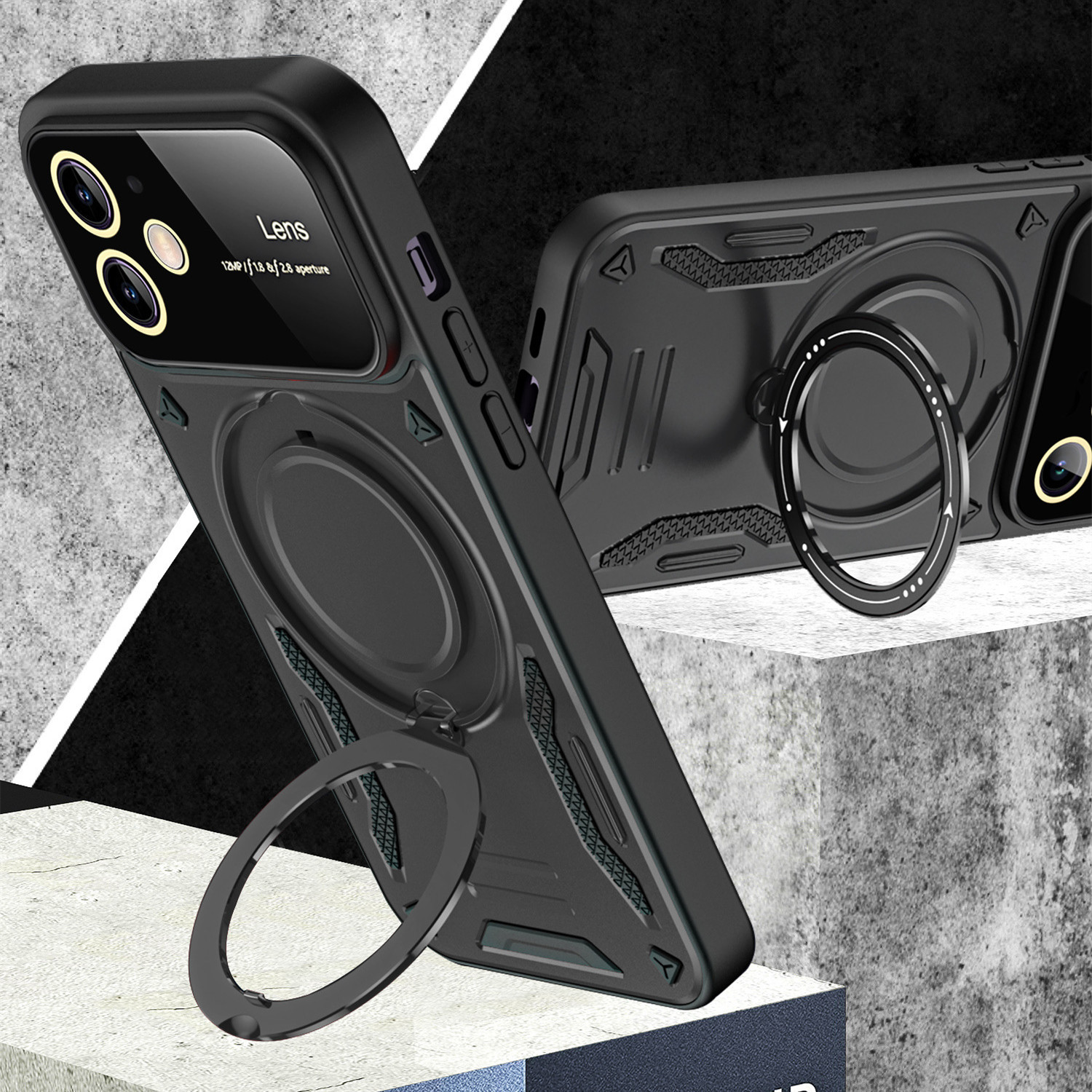 U-shield Large Window Magnetic Bracket Phone Case Advanced Sense Protective Cover - Image 1