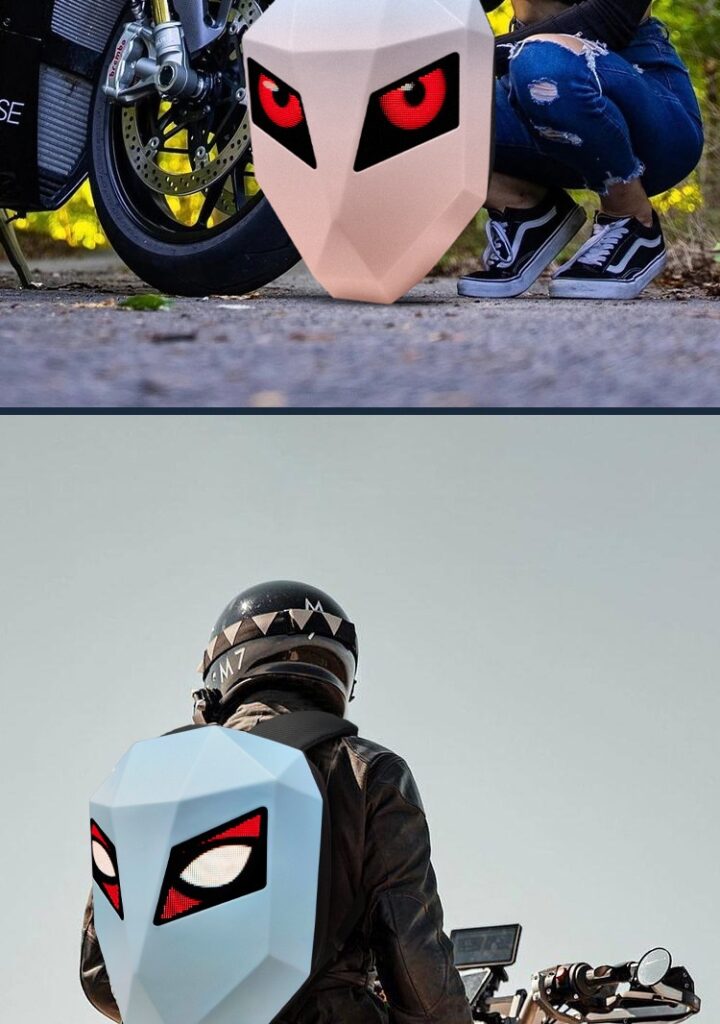 Motorcycle Helmet Hard Shell Waterproof Night Light Backpack