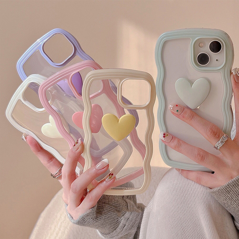 Love Wave Border Phone Case Transparent 3D - Image 1