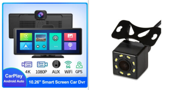 Smart Screen Front And Back Dual Recording 1080P Streaming Media Mobile Phone Projection Carplay Recorder - Image 5