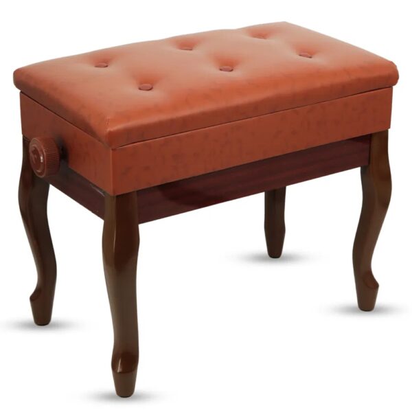 5 Core Piano Bench 3" Padded Cushioned Stool Wooden Heavy Duty Adjustable Musician Chair W Storage - PNB WD HD CML BR - Image 9