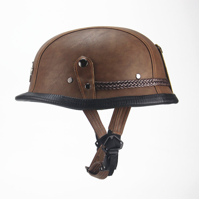 retro motorbike manual fur helmet - Image 3