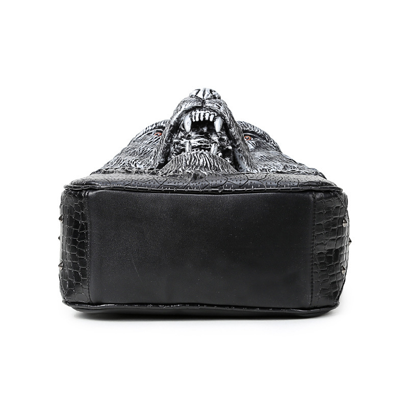 3D Wolf Head Student Backpack Korean Edition Bags Shoulder Bags for Men and Women - Image 4