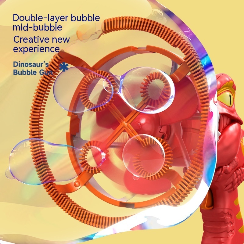 Fan Dinosaur Bubble Machine Bubble Blowing Toy Children