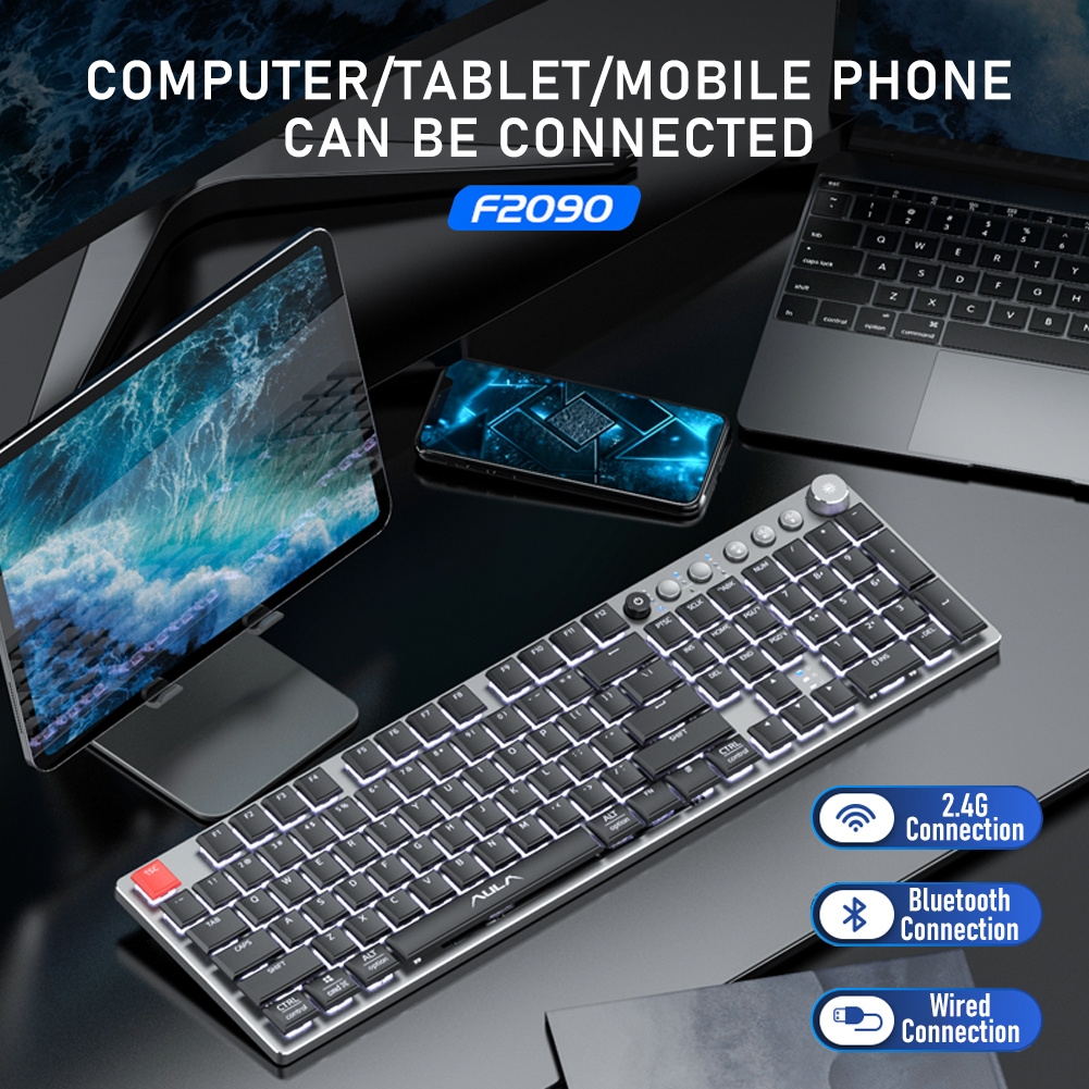 Wireless Mechanical Keyboard Thin 104 Keys - Image 1