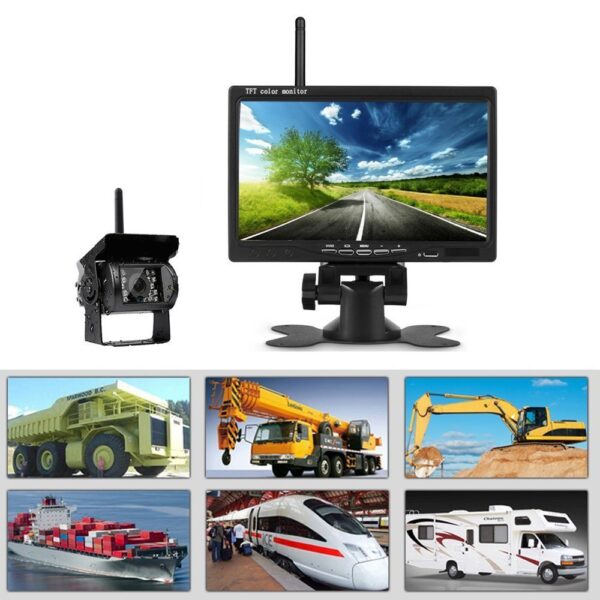 Forklift Truck Harvester 7 Inch Car Wireless Reversing Video Display Camera - Image 3