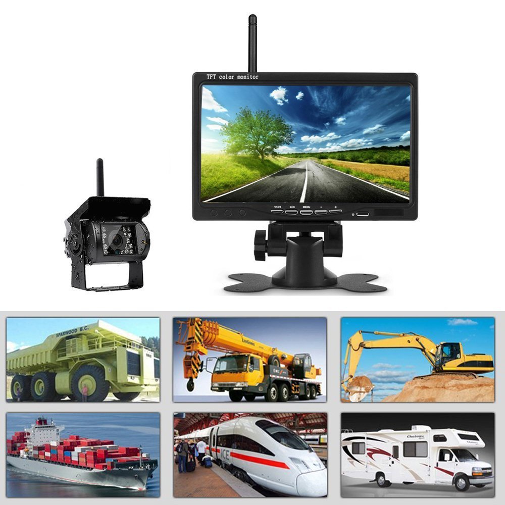 Forklift Truck Harvester 7 Inch Car Wireless Reversing Video Display Camera - Image 3