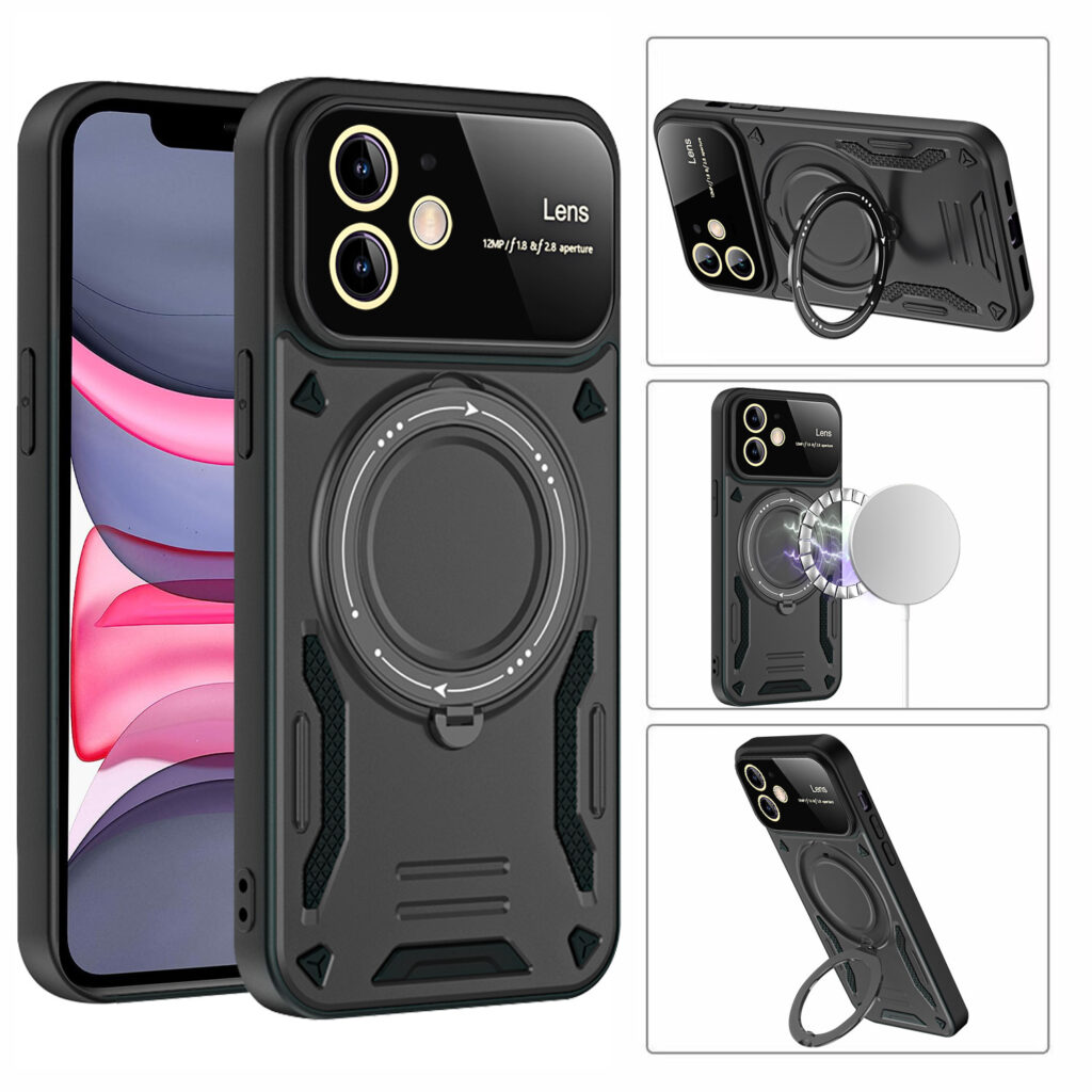 U-shield Large Window Magnetic Bracket Phone Case Advanced Sense Protective Cover