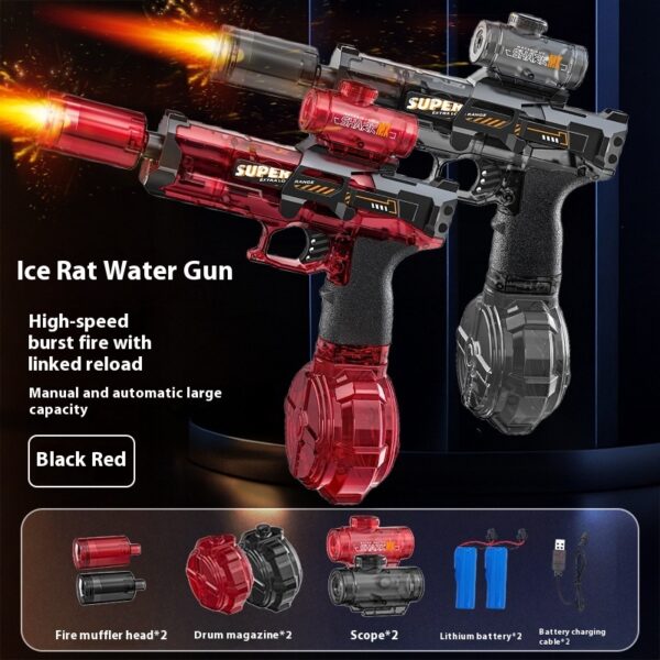 LED Lights Electric Water Guns Children Simulated Shooting Recoil Powerful Automatic Water Spray Gun Kids Summer Outdoor Toys - Image 21