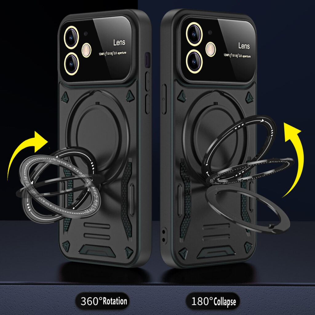 U-shield Large Window Magnetic Bracket Phone Case Advanced Sense Protective Cover