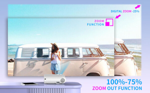 720p Portable Smart Projector P62 Supports Home Office HD Projector - Image 12