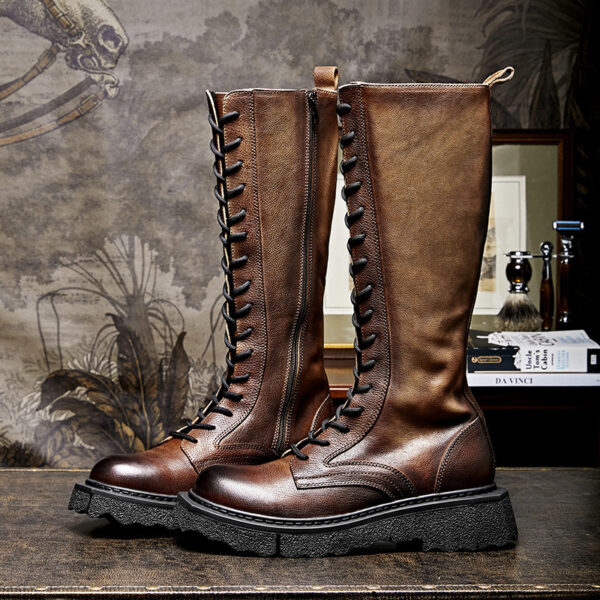 Men's Fashion Vintage Leather Martin Boots - Image 9