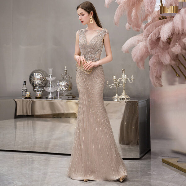 Banquet Fishtail Evening Dress Host Performance - Image 9