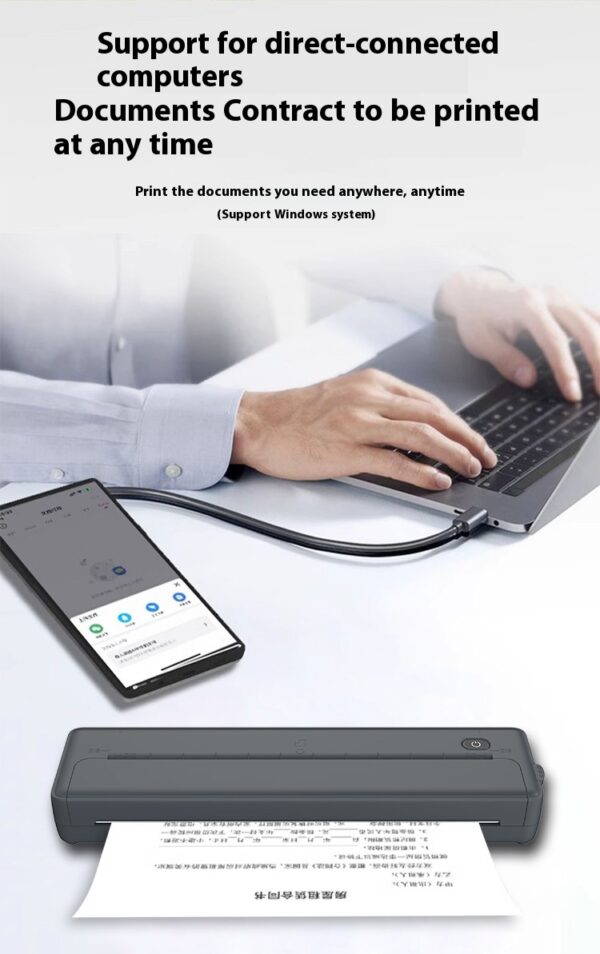 Cross-border A4 Printer Bluetooth Connection Wireless Mobile Phone Computer Office Home Portable Tattoo Printer - Image 9