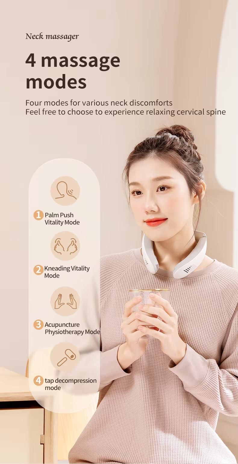 Wholesale Customized Wireless Personal Portable Neck Wearable Massagers Cold And Warm Hanging Neck Massager - Image 10